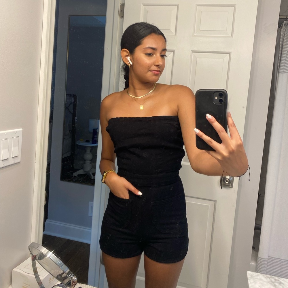 Women's Strapless and Backless Romper
